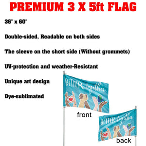 Personalized House Divided Flag | Custom Team Garden Flag - view 9, custom embroidered by Intriklo
