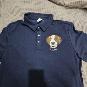 Custom Pet Embroidered Polo Shirt – Personalized Dog & Cat Shirt - view 4, custom embroidered by Intriklo