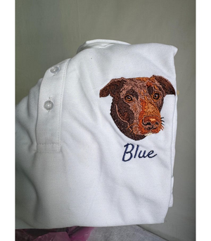 Custom Pet Embroidered Polo Shirt – Personalized Dog & Cat Shirt - view 5, custom embroidered by Intriklo