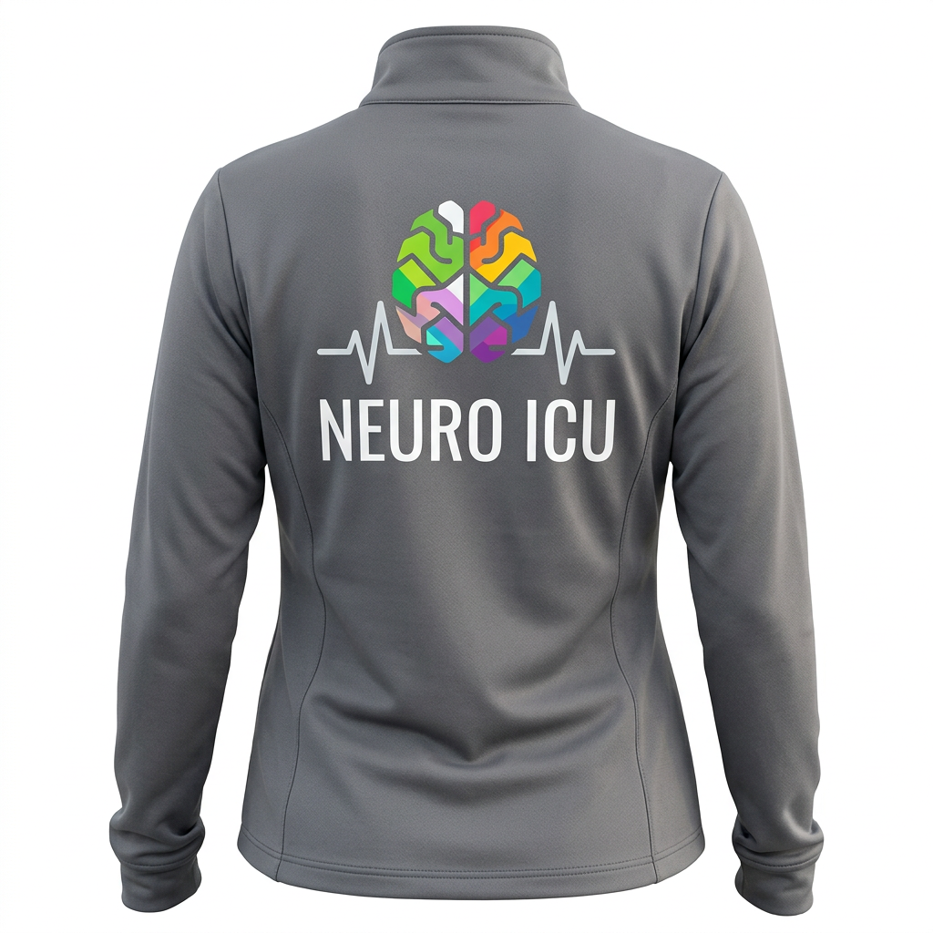 Custom Neuro ICU Fleece Jacket | Personalized Rainbow Brain Neuro Team Zip-Up