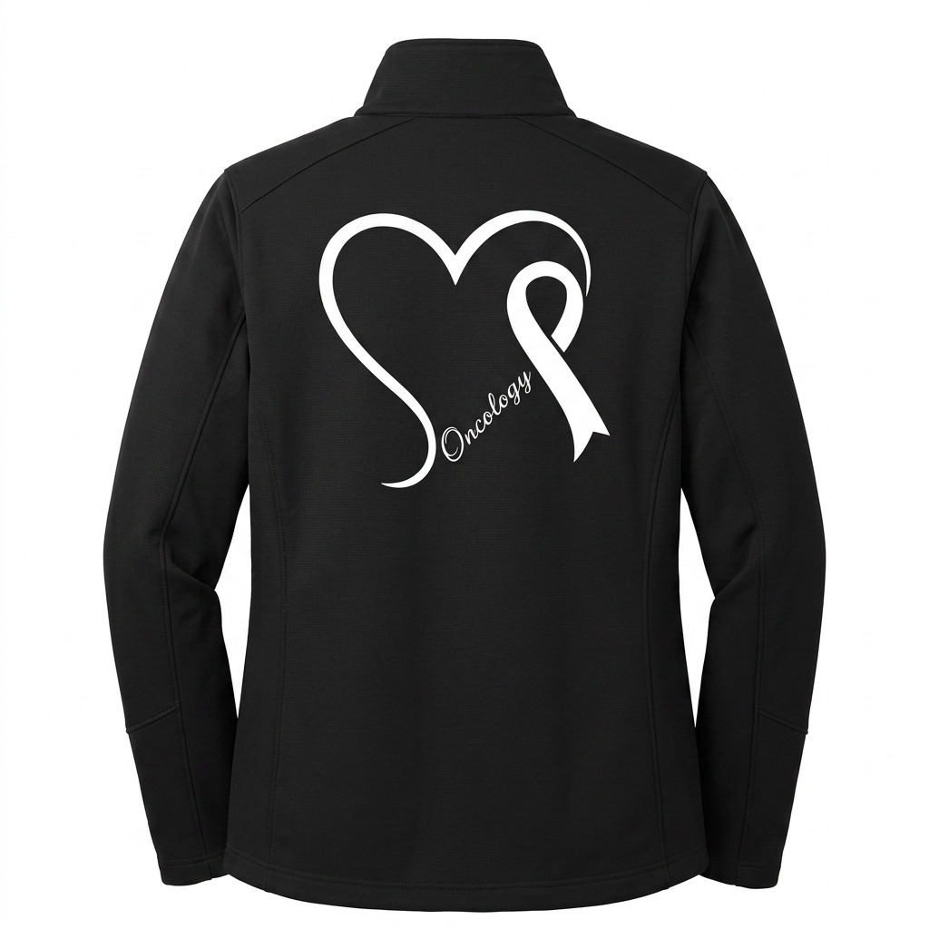 Custom Oncology Fleece Jacket | Personalized Awareness Ribbon Heart Zip-Up