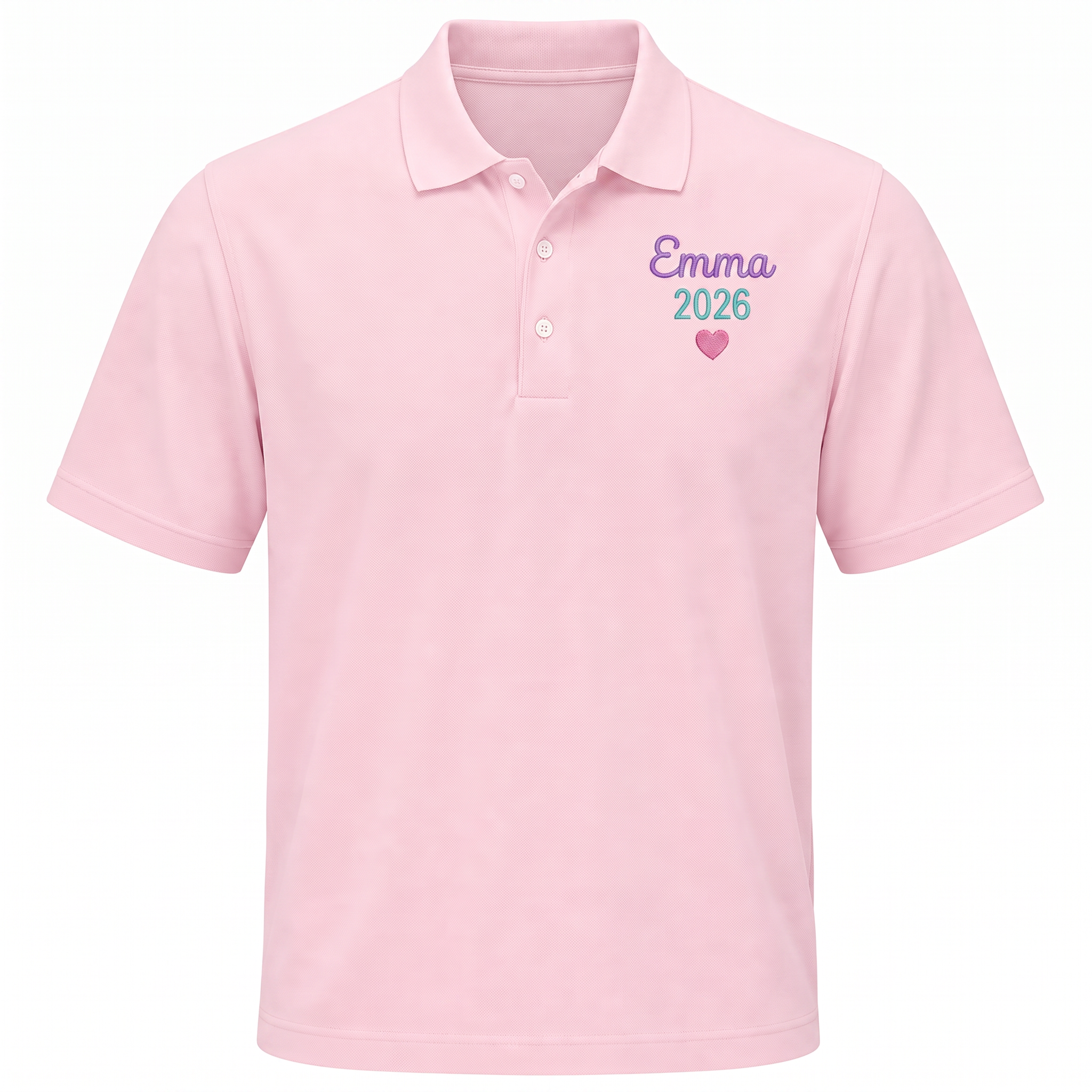 Simple Name and Year Youth Embroidered Polo | Personalized Back to School Kids Shirt