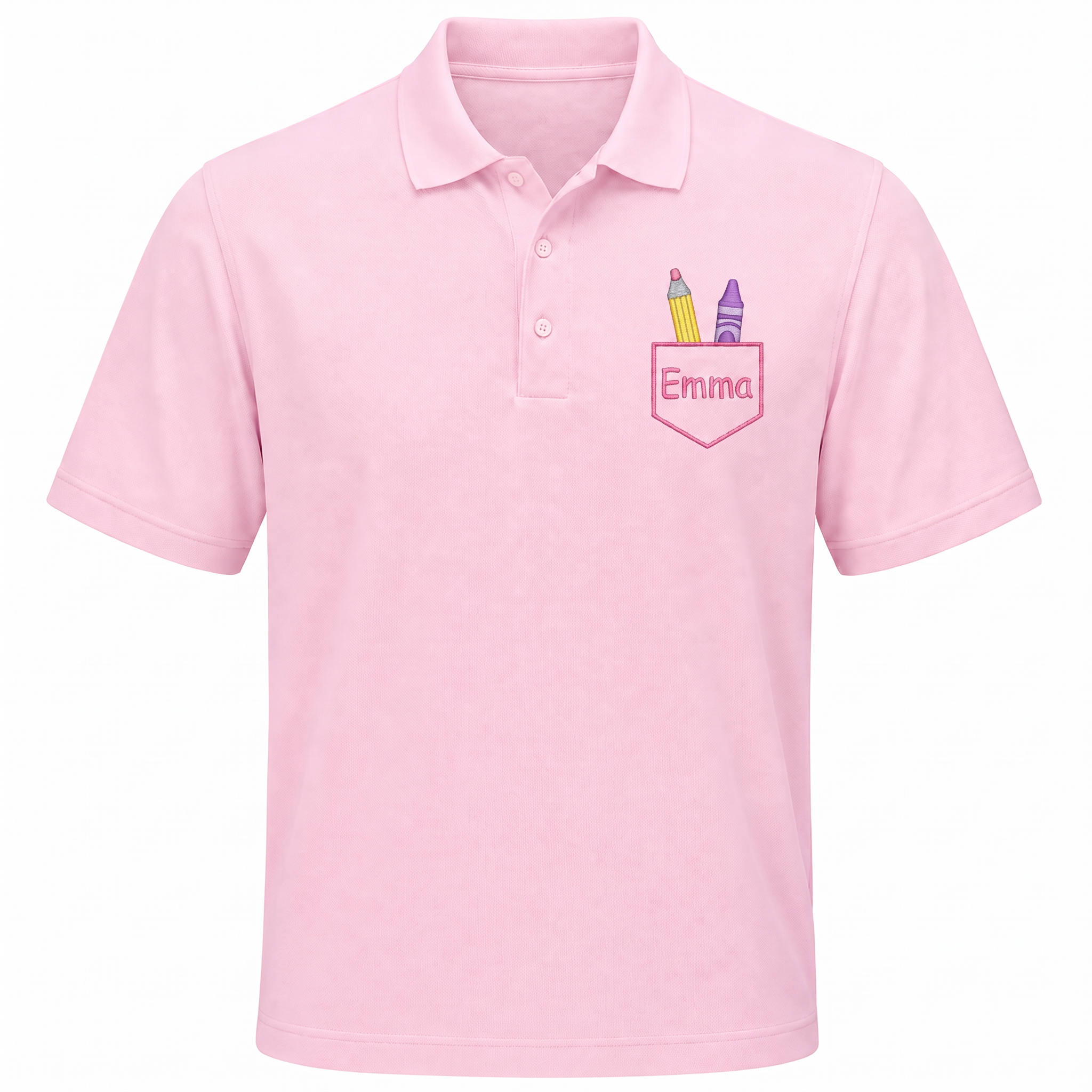 Pencil Pocket Youth Embroidered Polo | Personalized Name Back to School Kids Polo