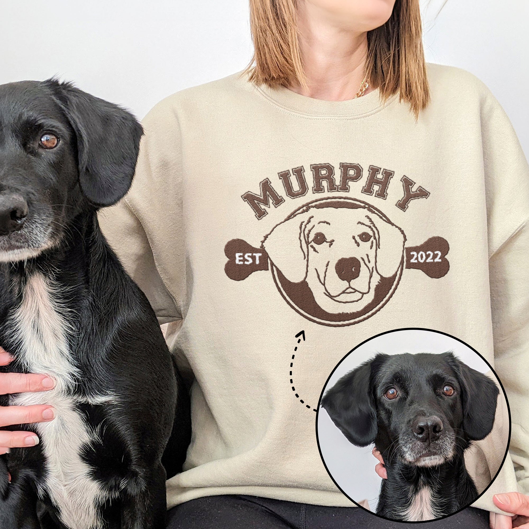 Custom Full Color Pet Logo Embroidered Hoodie/Sweatshirt