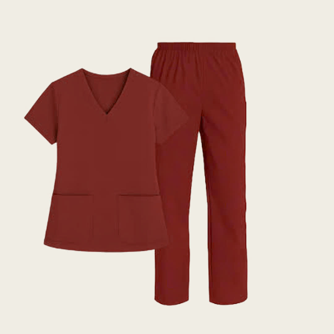 Custom Logo & Text Embroidered Scrubs Set – Medical Uniform 6