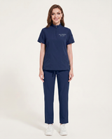 Custom Embroidered Scrub Set with Mock Neck Zip Collar – Straight Leg Healthcare Uniform