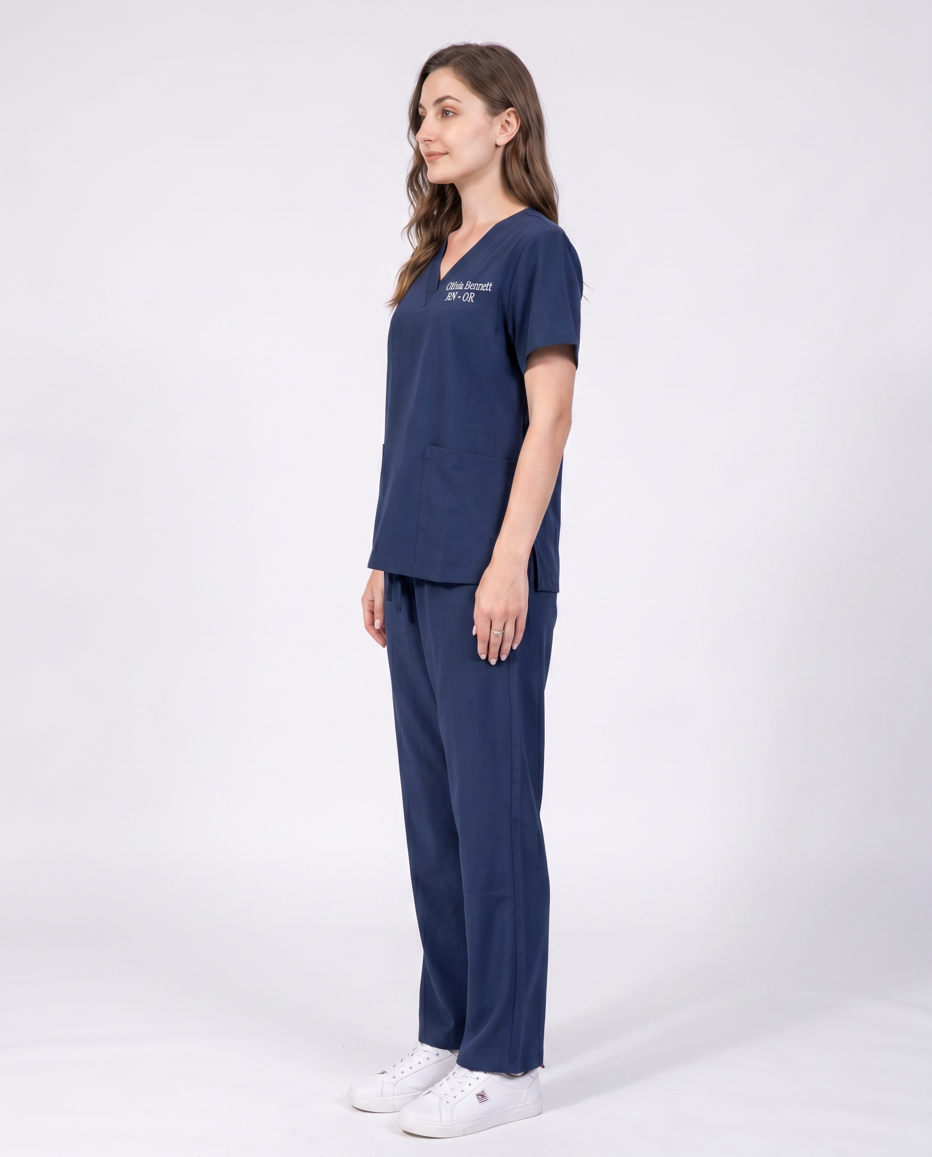 Custom Embroidered Unisex's Stretch Scrubs Set | Wrinkle-Resistant Medical Uniform
