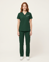 Custom Embroidered Unisex Scrub Set – V-Neck Chest Pocket Cargo Pants