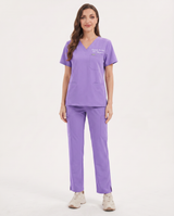 Custom Embroidered Unisex Scrub Set – V-Neck Chest Pocket & Cargo Pants