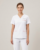 Custom Embroidered Unisex Scrub Set with Contrast Trim – V-Neck Dental Nurse Uniform