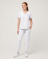 Custom Embroidered Unisex Jogger Scrub Set – V-Neck Personalized Nurse Uniform with Cargo Pants