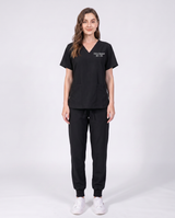 Custom Embroidered Unisex Scrub Set – V-Neck Two Front Pockets Straight-Leg Pants