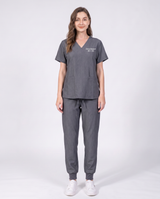 Custom Embroidered Unisex Scrub Set – V-Neck Two Front Pockets Straight-Leg Pants