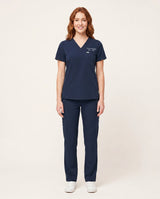 Custom Embroidered Unisex Scrub Set – V-Neck Chest Pocket Cargo Pants