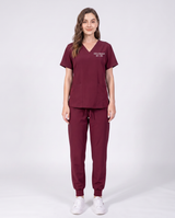 Custom Embroidered Unisex Scrub Set – V-Neck Two Front Pockets Straight-Leg Pants