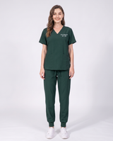 Custom Embroidered Unisex Scrub Set – V-Neck Two Front Pockets Straight-Leg Pants