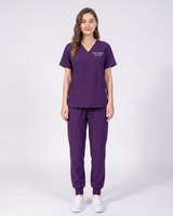 Custom Embroidered Unisex Scrub Set – V-Neck Two Front Pockets Straight-Leg Pants