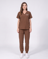 Custom Embroidered Unisex Scrub Set – V-Neck Two Front Pockets Straight-Leg Pants