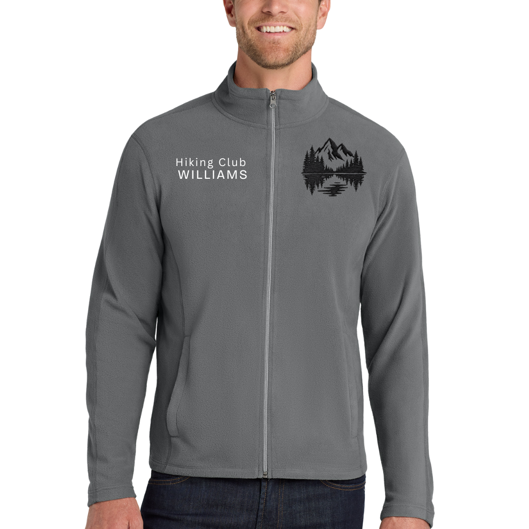 Custom Hiking Club Embroidered Fleece Jacket - Personalized Crew Name Zip-Up