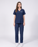Custom Embroidered Unisex Scrub Set – V-Neck Two Front Pockets Straight-Leg Pants