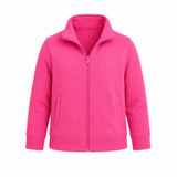 Personalized Kids Ice Skating Fleece Jacket | Custom Name Embroidered Skates Pink Bows Cream Zip-Up