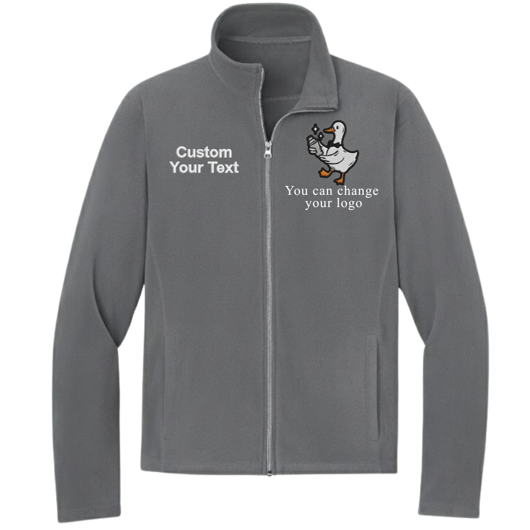 Custom Bartender Embroidered Fleece Jacket - Personalized Name Zip-Up Bar Workwear