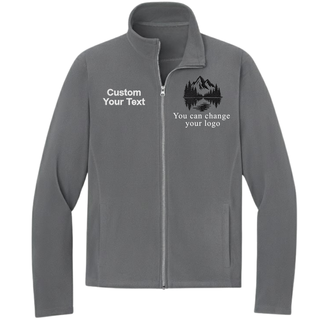 Custom Hiking Club Embroidered Fleece Jacket - Personalized Crew Name Zip-Up