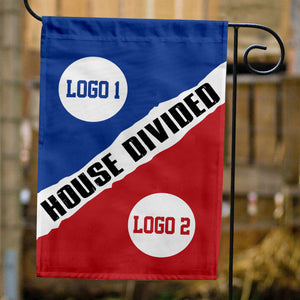 Personalized House Divided Flag | Custom Team Garden Flag - view 3, custom embroidered by Intriklo