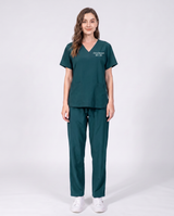 Custom Embroidered Unisex Scrub Set – V-Neck Two Front Pockets Straight-Leg Pants