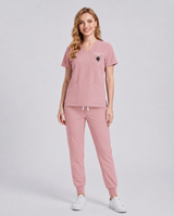 Custom Embroidered Unisex Jogger Scrub Set – V-Neck Two Front Pockets Medical Uniform