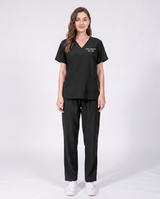 Custom Embroidered Unisex Scrub Set – V-Neck Two Front Pockets Straight-Leg Pants