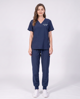 Custom Embroidered Unisex Scrub Set – V-Neck Two Front Pockets Straight-Leg Pants