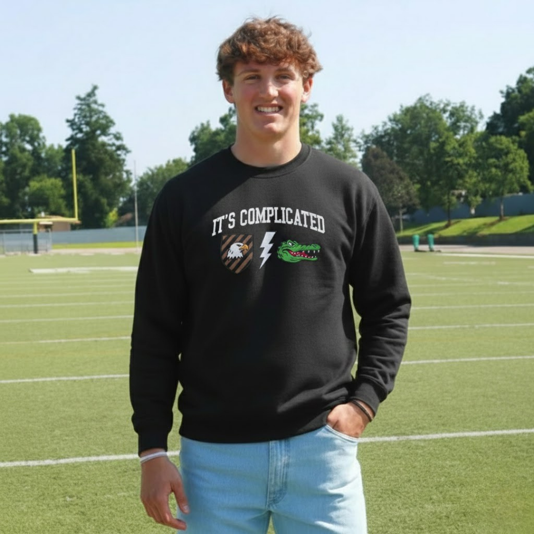 Custom Embroidered House Divided Sweatshirt Hoodie – Personalized Rival Teams - view 4, custom embroidered by Intriklo