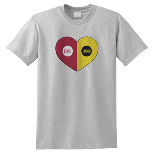 Personalized House Divided Sports Shirt – Any Teams, Any League 2 - front view, custom embroidered apparel by Intriklo