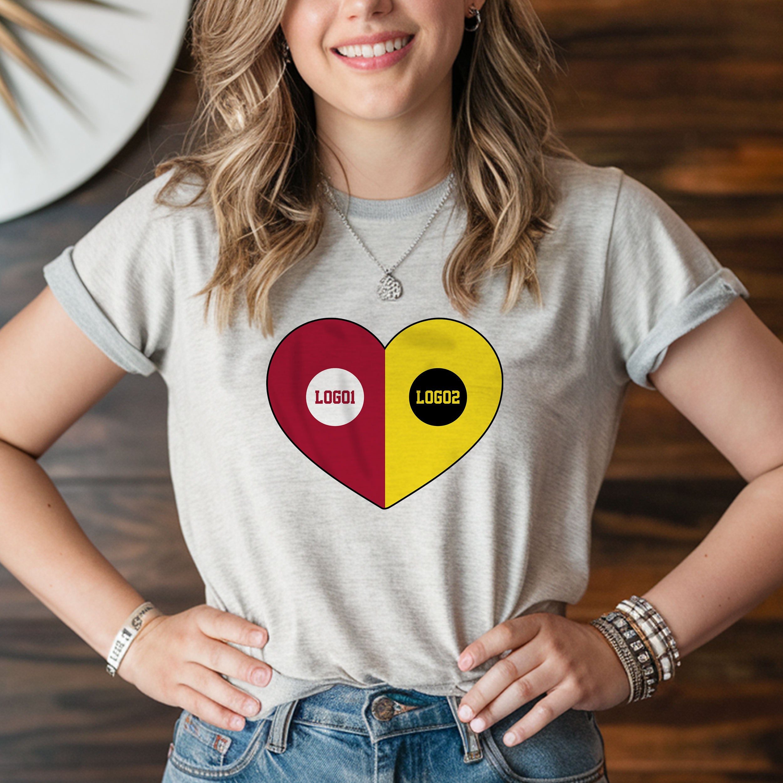 Personalized House Divided Sports Shirt – Any Teams, Any League 2 - view 3, custom embroidered by Intriklo