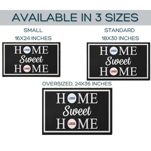 Custom House Divided Doormat | Personalized Sports Mat 5 - view 6, custom embroidered by Intriklo