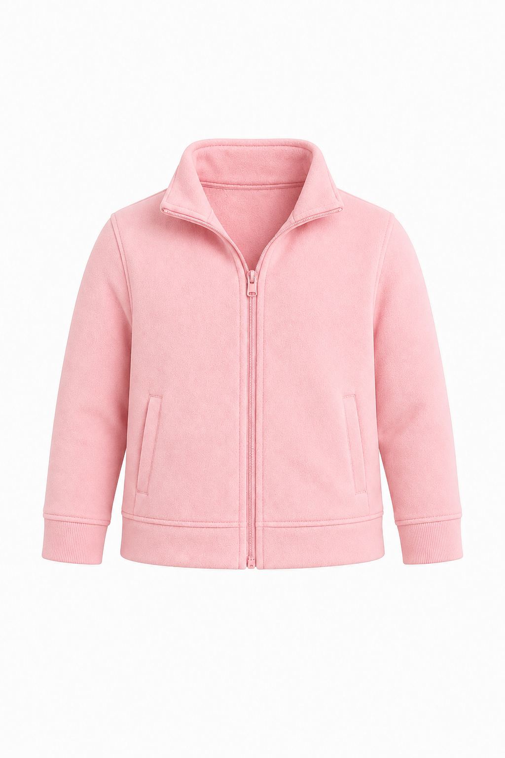 Personalized Kids Ice Skating Fleece Jacket | Custom Name Embroidered Skates Pink Bows Cream Zip-Up
