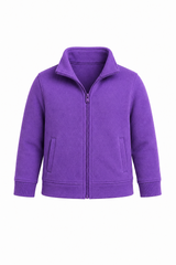 Personalized Kids Ice Skating Fleece Jacket | Custom Name Embroidered Skates Pink Bows Cream Zip-Up