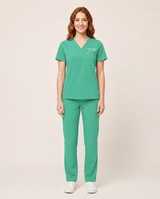 Custom Embroidered Unisex Scrub Set – V-Neck Chest Pocket Cargo Pants