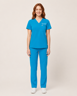 Custom Embroidered Unisex Scrub Set – V-Neck Chest Pocket Cargo Pants