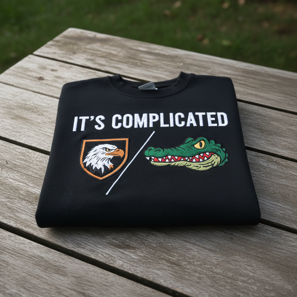 Custom Embroidered House Divided Sweatshirt Hoodie – Personalized Rival Teams 3 - view 3, custom embroidered by Intriklo