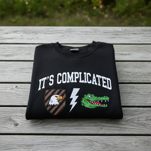 Custom Embroidered House Divided Sweatshirt Hoodie – Personalized Rival Teams - front view, custom embroidered apparel by Intriklo