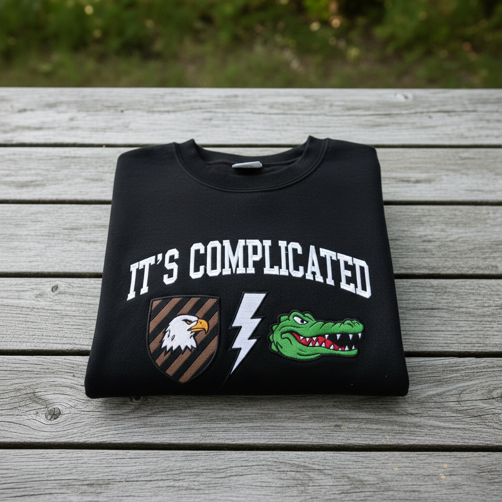 Custom Embroidered House Divided Sweatshirt Hoodie – Personalized Rival Teams 4 - view 3, custom embroidered by Intriklo