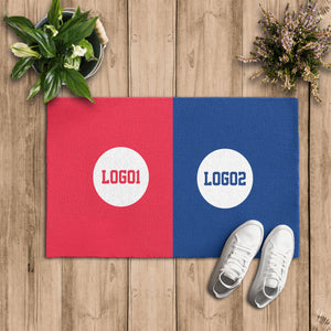 Custom House Divided Doormat | Personalized Sports Mat 2 - front view, custom embroidered apparel by Intriklo