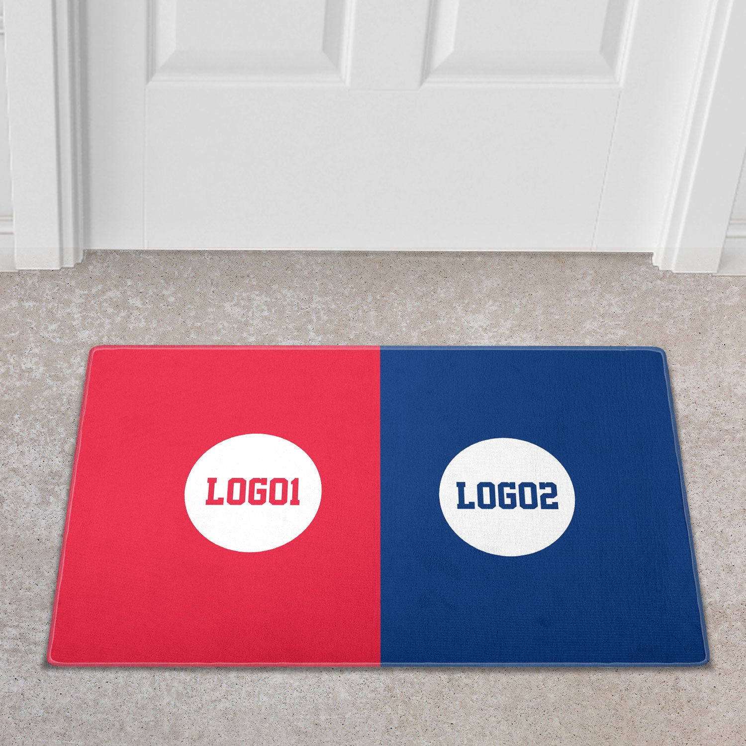 Custom House Divided Doormat | Personalized Sports Mat 2 - view 3, custom embroidered by Intriklo