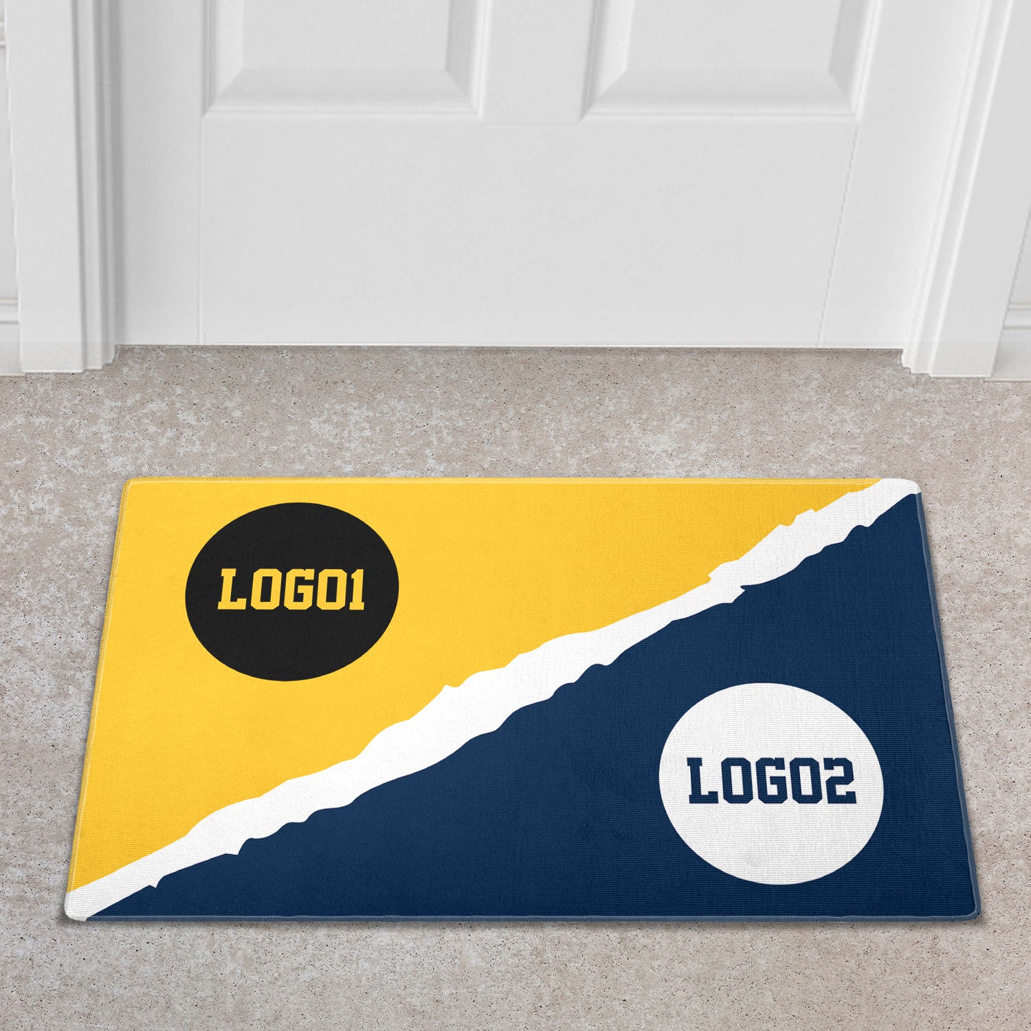 Custom House Divided Doormat | Personalized Sports Mat 5 - front view, custom embroidered apparel by Intriklo