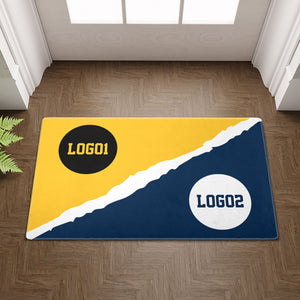 Custom House Divided Doormat | Personalized Sports Mat 5 - detail view, custom embroidered by Intriklo