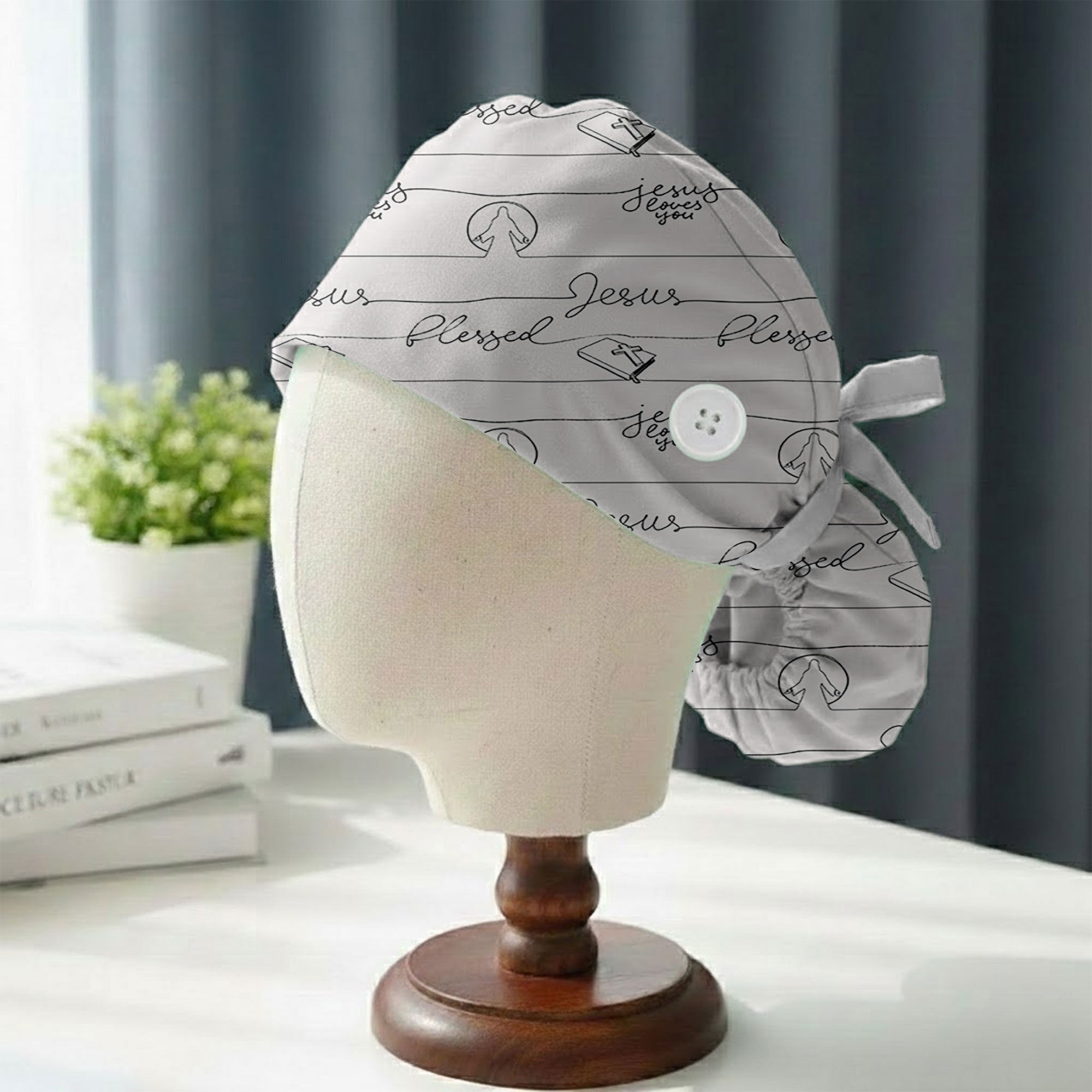 Happy Easter Pastel Spring Printed Scrub Cap