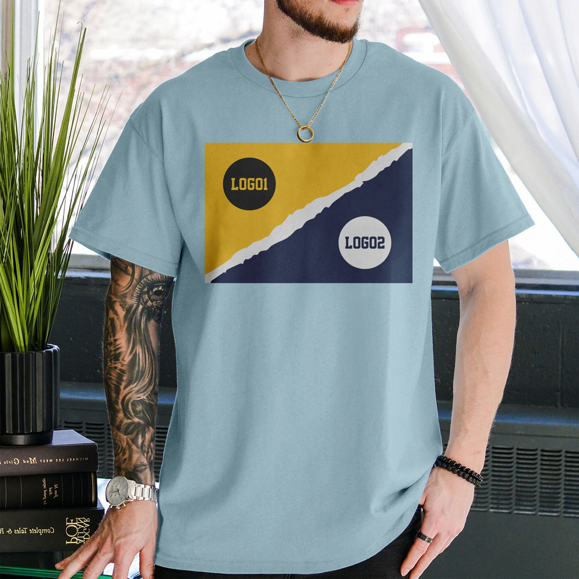 Personalized House Divided Sports Shirt – Any Teams, Any League 8 - view 3, custom embroidered by Intriklo