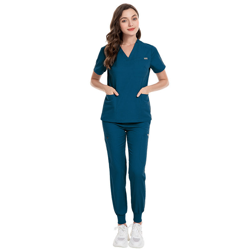 Nianqing casual short-sleeved hand clothes, nurses, operating room overalls, sets, women's beauty salons, clinics, hand-washing clothes, men